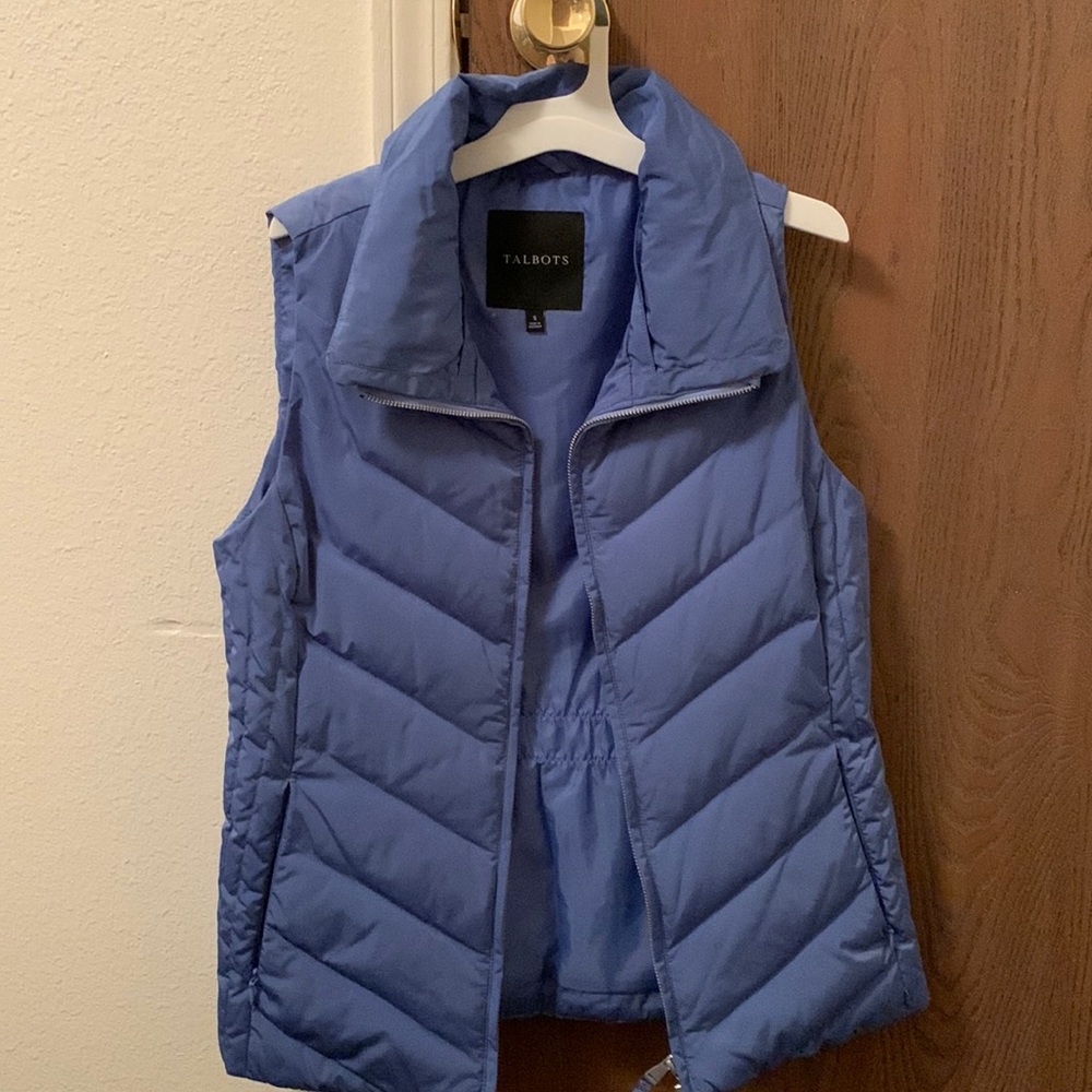 Talbots blue puffer vest